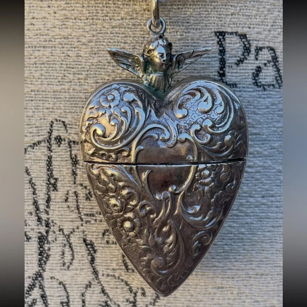 Artisan-Made OOAK Cupid Antique Hearts & Roses Iolite Pearl Labradorite Necklace